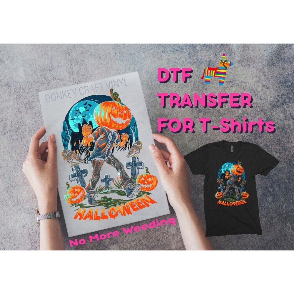 Custom DTF Print Your Photo, Logo Custom Design Ready To Press Film for T-Shirts